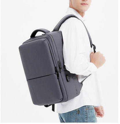 CarryQuest® Zakelijke Rugzak – 17" Laptop – Waterdicht – Oxford Stof – Zwart/Grijs/BlauwCarryQuest®Zakelijke Rugzak03