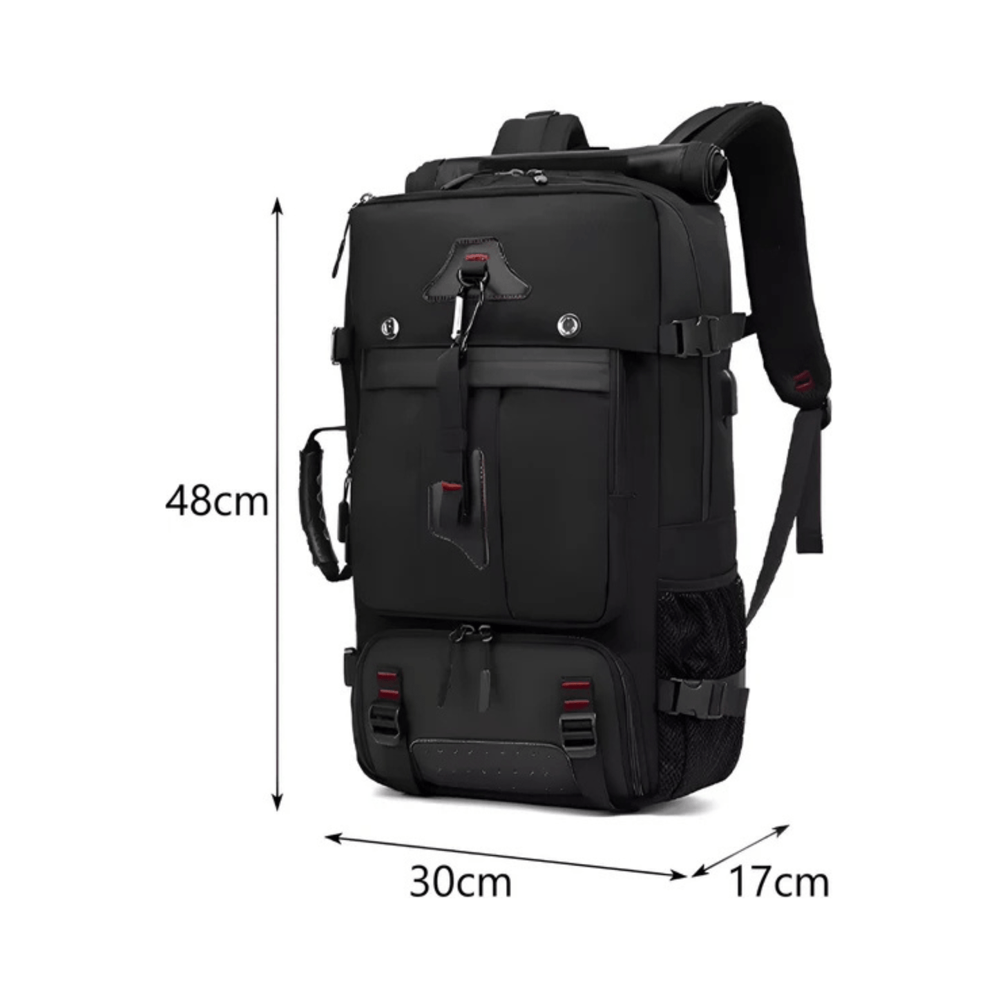 CarryQuest® - Zakelijke Rugzak 17.3 Inch - Waterafstotend, USB Oplaadpoort - Oxford Materiaal - ZwartCarryQuestsimple