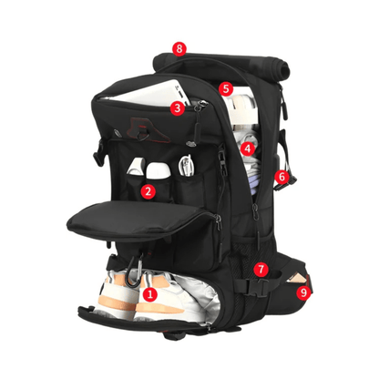 CarryQuest® - Zakelijke Rugzak 17.3 Inch - Waterafstotend, USB Oplaadpoort - Oxford Materiaal - ZwartCarryQuestsimple