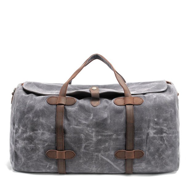 CarryQuest® Zwarte Waterdichte Canvas Weekendtas – 54x30x22cm – Stijlvol & PraktischCarryQuestReis - /WeekendtasCanvasTas