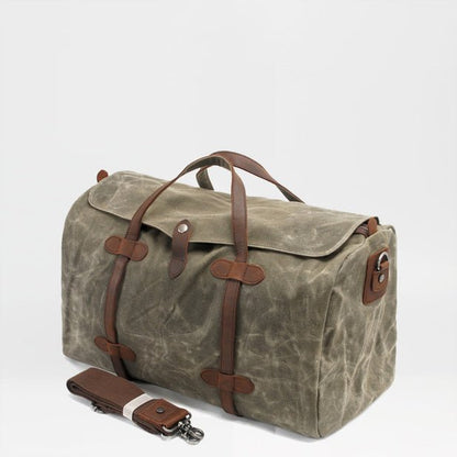 CarryQuest® Zwarte Waterdichte Canvas Weekendtas – 54x30x22cm – Stijlvol & PraktischCarryQuestReis - /WeekendtasCanvasTas