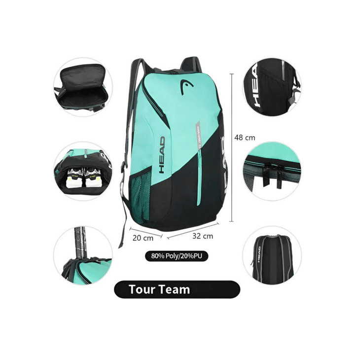 CarryQuest® - Tennistas - Tennis Rugzak - Tennistas - Blauw