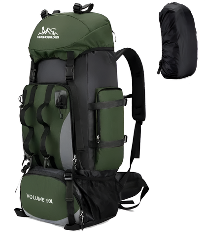 CarryQuest® - Waterdichte Wandelen Camping Rugzak 90L - Regenhoes - 4 KleurenCarryQuest