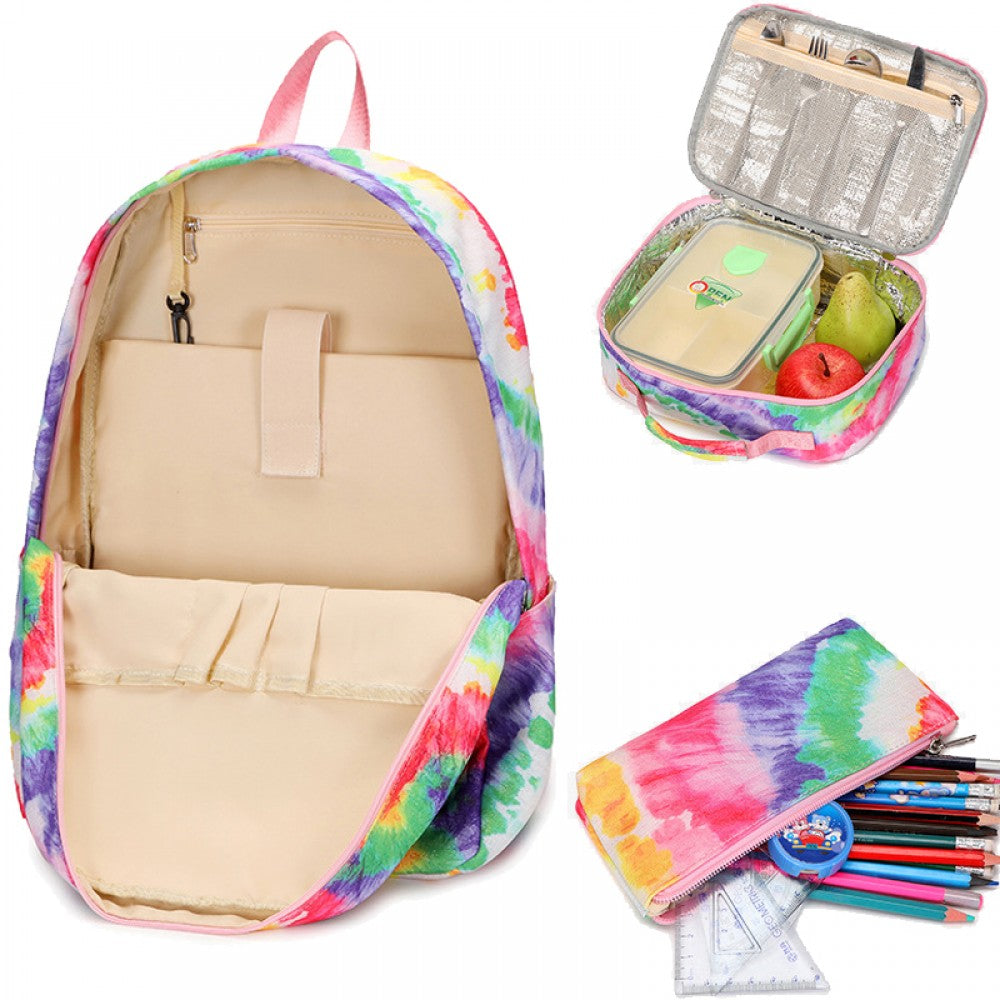 CarryQuest® Ruime Rugzakset met Lunchbox – Perfect voor Middelbare Scholieren – 45x30x20 cm – Waterbestendig Polyester