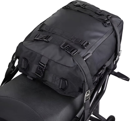 WoYoW® - Motorfiets Achter Tas 20L Waterdicht Multifunctioneel Zadel Zijbagage Tas Fietsrugzak Universeel - Zwart 20LCarryQuestsimple
