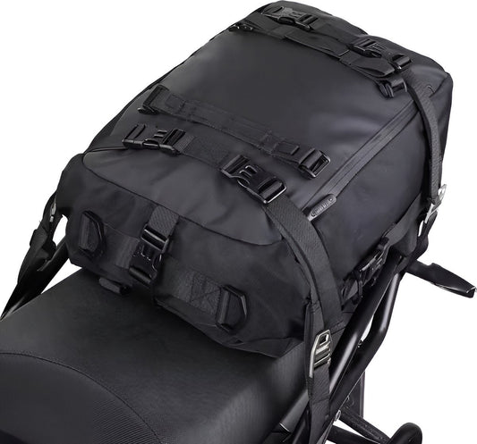WoYoW® - Motorfiets Achter Tas 20L Waterdicht Multifunctioneel Zadel Zijbagage Tas Fietsrugzak Universeel - Zwart 20LCarryQuestsimple
