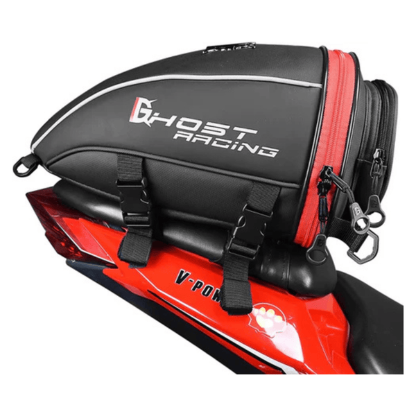 WoYoW® - Motorfiets Staart Tanktas - 10L Capaciteit - 1KG - Gelaagd + Koffer - Rood
